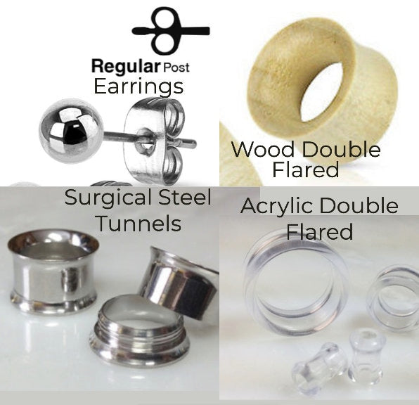 Rose Gold CZ Cluster Bridal Wedding Earrings  Gauges - Wedding Gauges - Ear Gauges - Earrings - Ear Tunnels - Bridal Jewelry